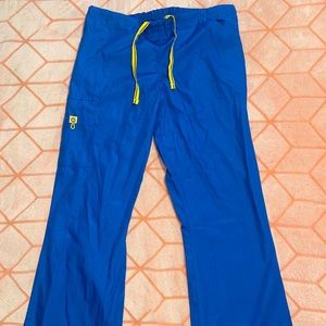 Women’s Royal Blue and Yellow Scrub Bottoms/ Pants